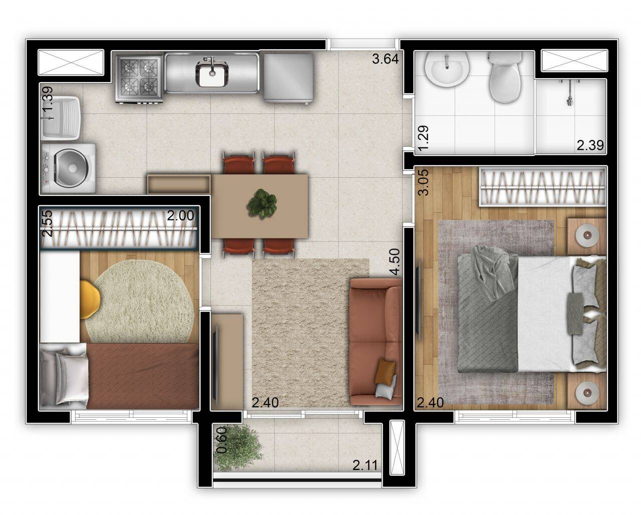 Apartamento à venda com 2 quartos, 36m² - Foto 30